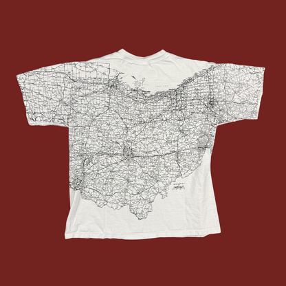 (XL) 1992 Cedar Point Map Tee