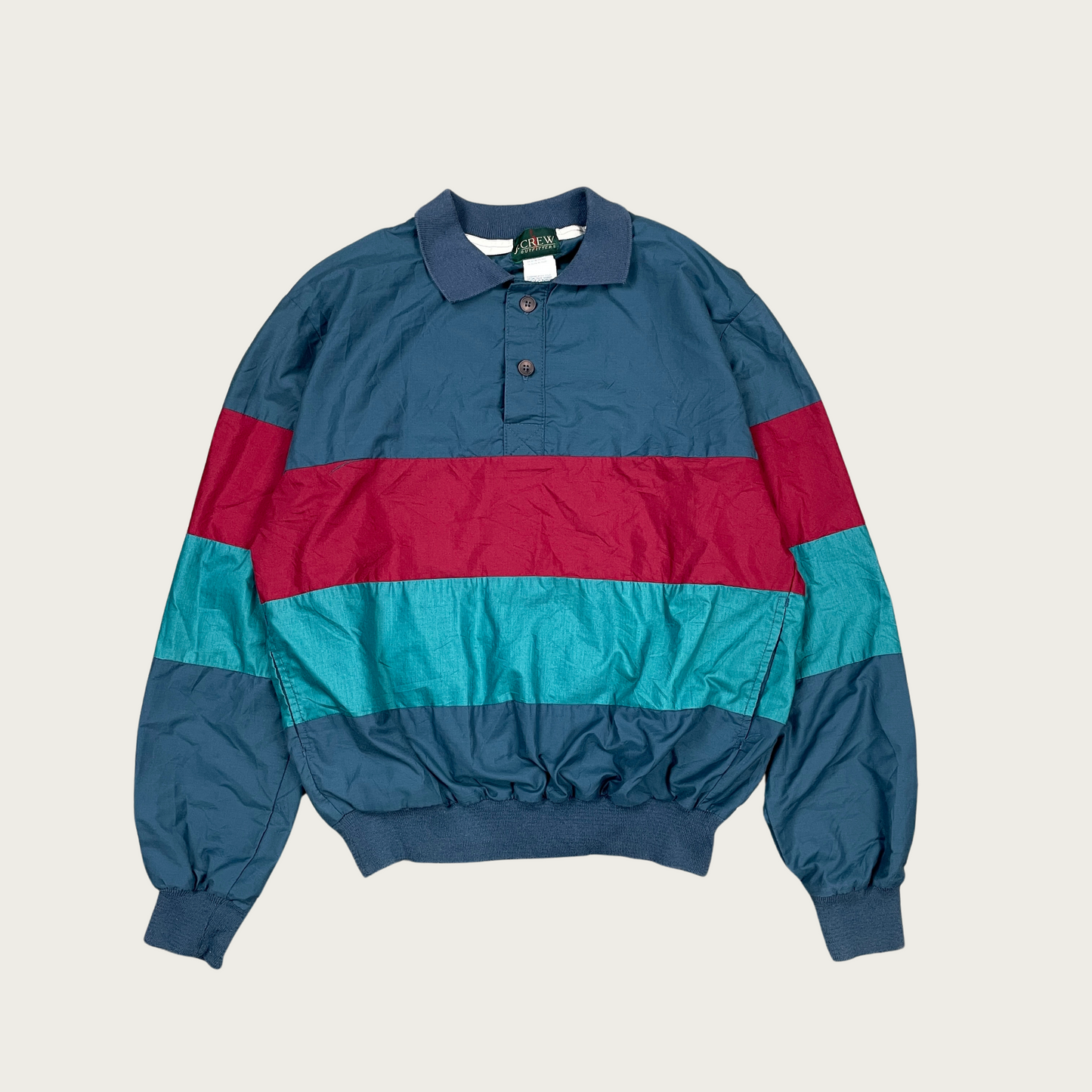 (L) J-Crew Collared Windbreaker Sweatshirt