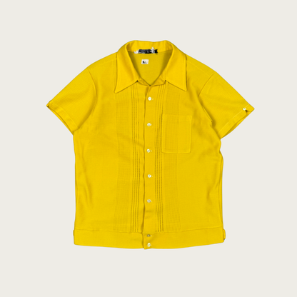 (L) 60s/70s Yellow Knit Shirt