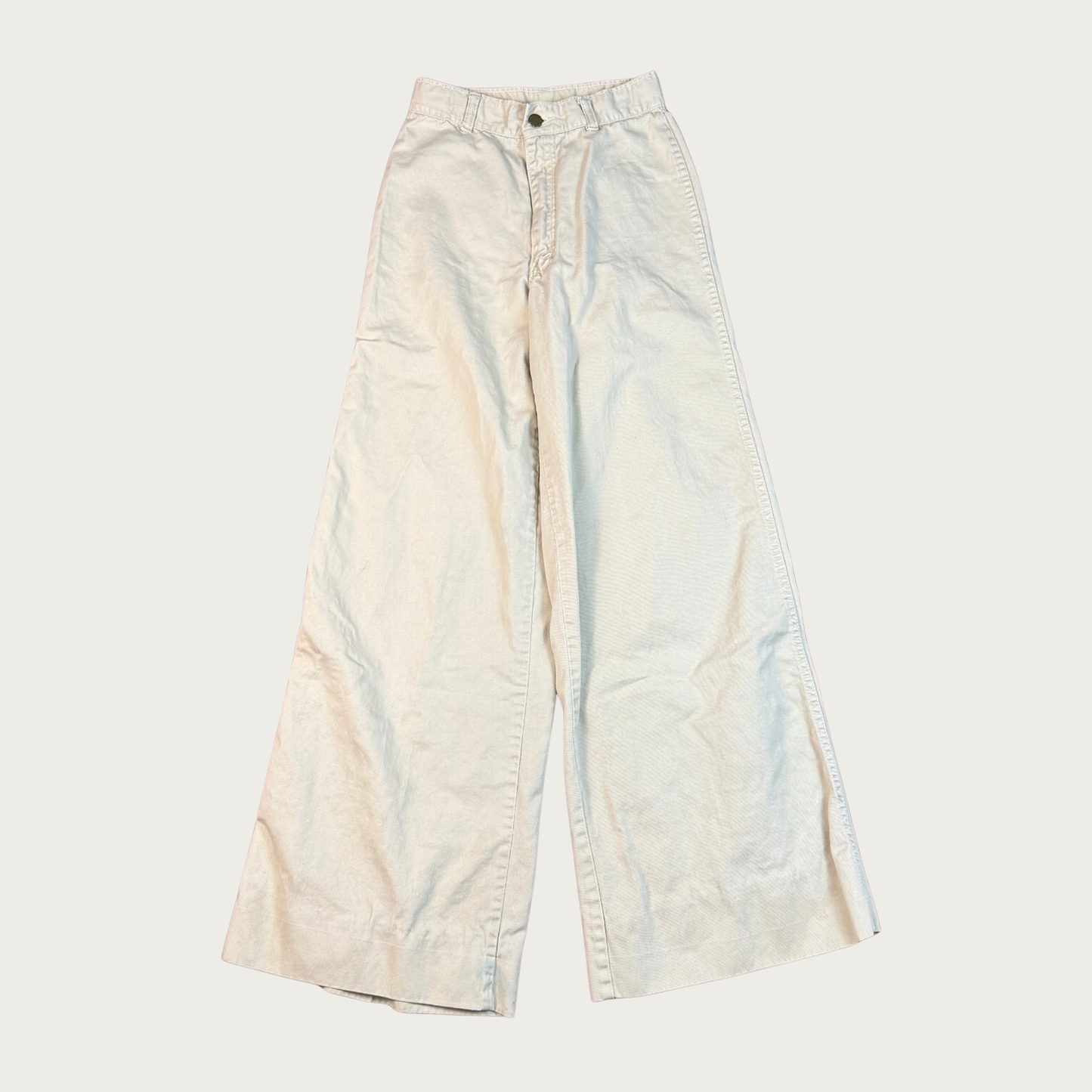 (24") 70s/80s Tan Rainbow Pocket Bell Bottoms
