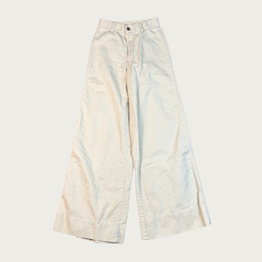 (24") 70s/80s Tan Rainbow Pocket Bell Bottoms