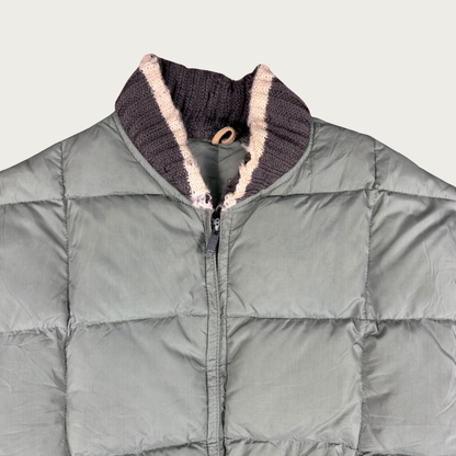 (M) 60s/70s Green Puffer Jacket