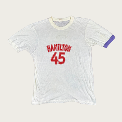 (L/XL) 70s Hamilton 45 Ringer Tee
