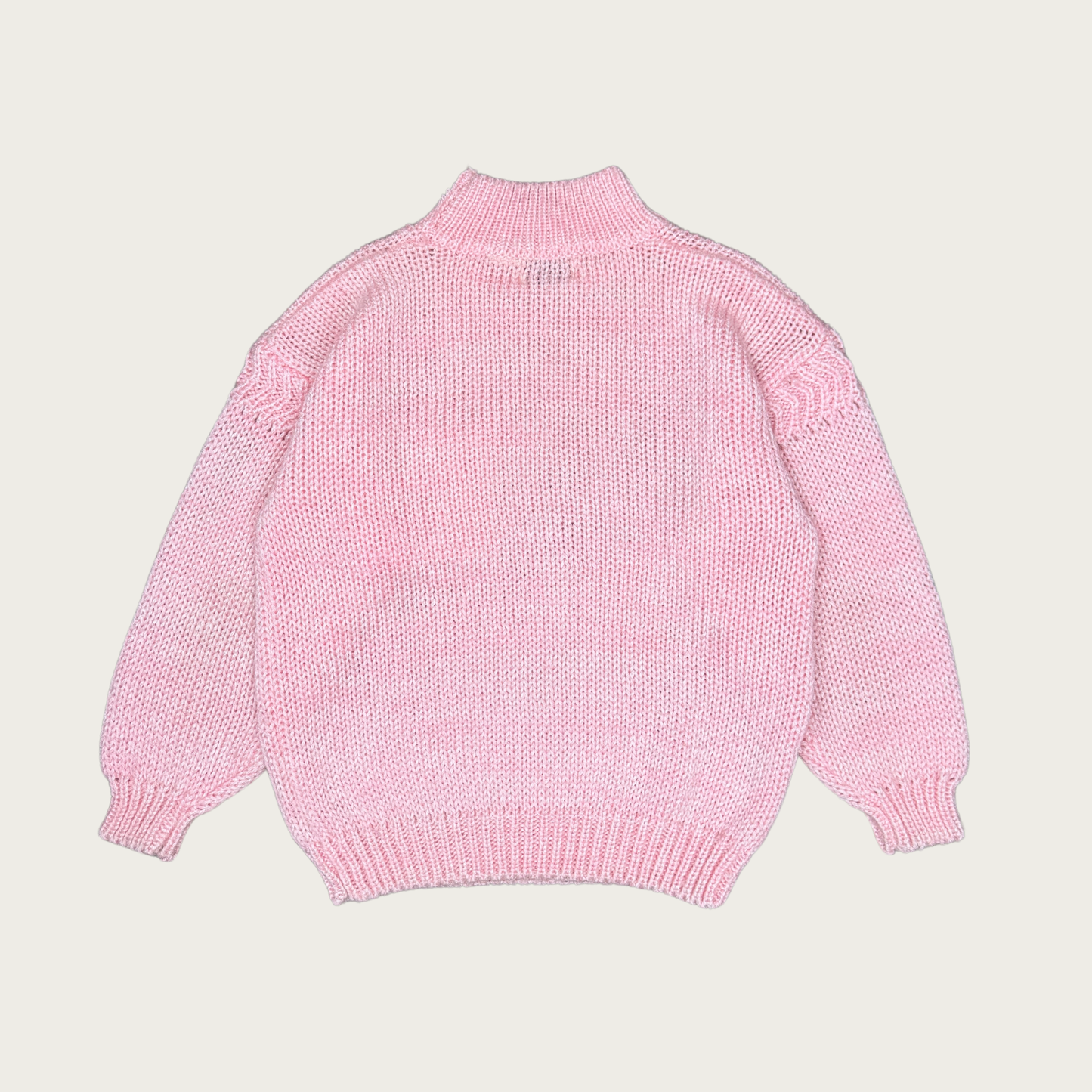 (M) Baby Pink Mock Neck Sweater