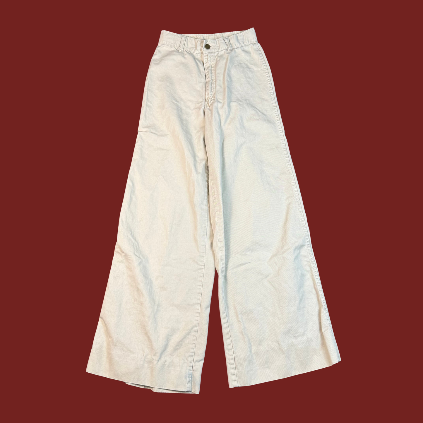 (24") 70s/80s Tan Rainbow Pocket Bell Bottoms