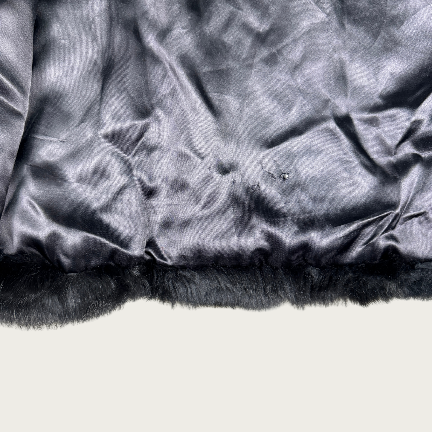 (M) 80s Black Genuine Fur Coat