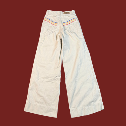 (24") 70s/80s Tan Rainbow Pocket Bell Bottoms