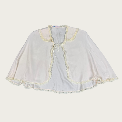(OS) 60s/70s Lace Trim Baby Pink Slip Cover