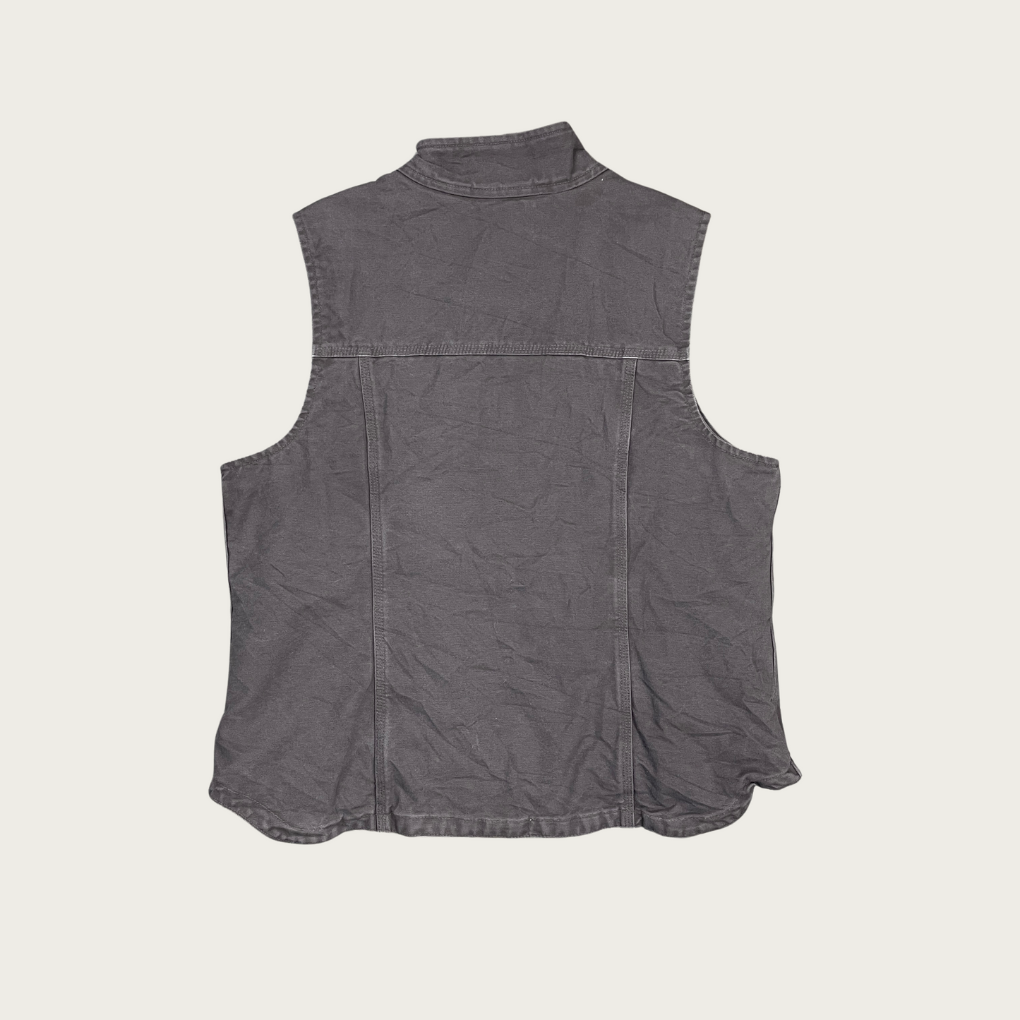 (L) Carhartt Gray Fleece Lined Vest