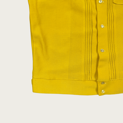 (L) 60s/70s Yellow Knit Shirt