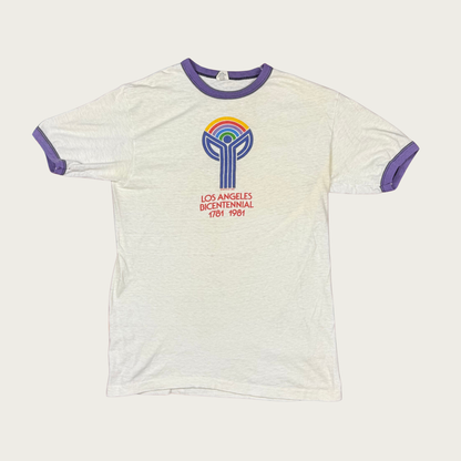 (S/M) 80s Los Angeles Bicentennial Ringer Tee
