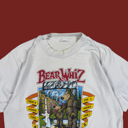 (S) 1986 "Bear Whiz Light" Beer Parody Tee