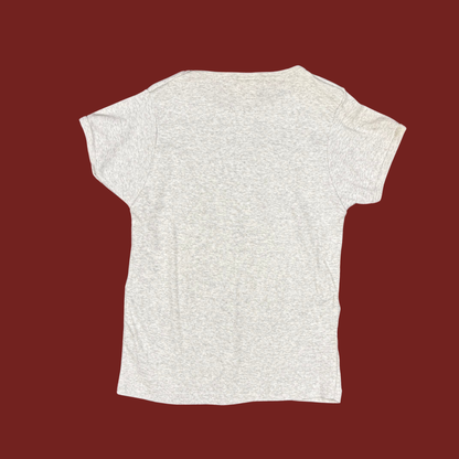 (S/M) TCW Light Gray Screen Printed Vintage Baby Tee
