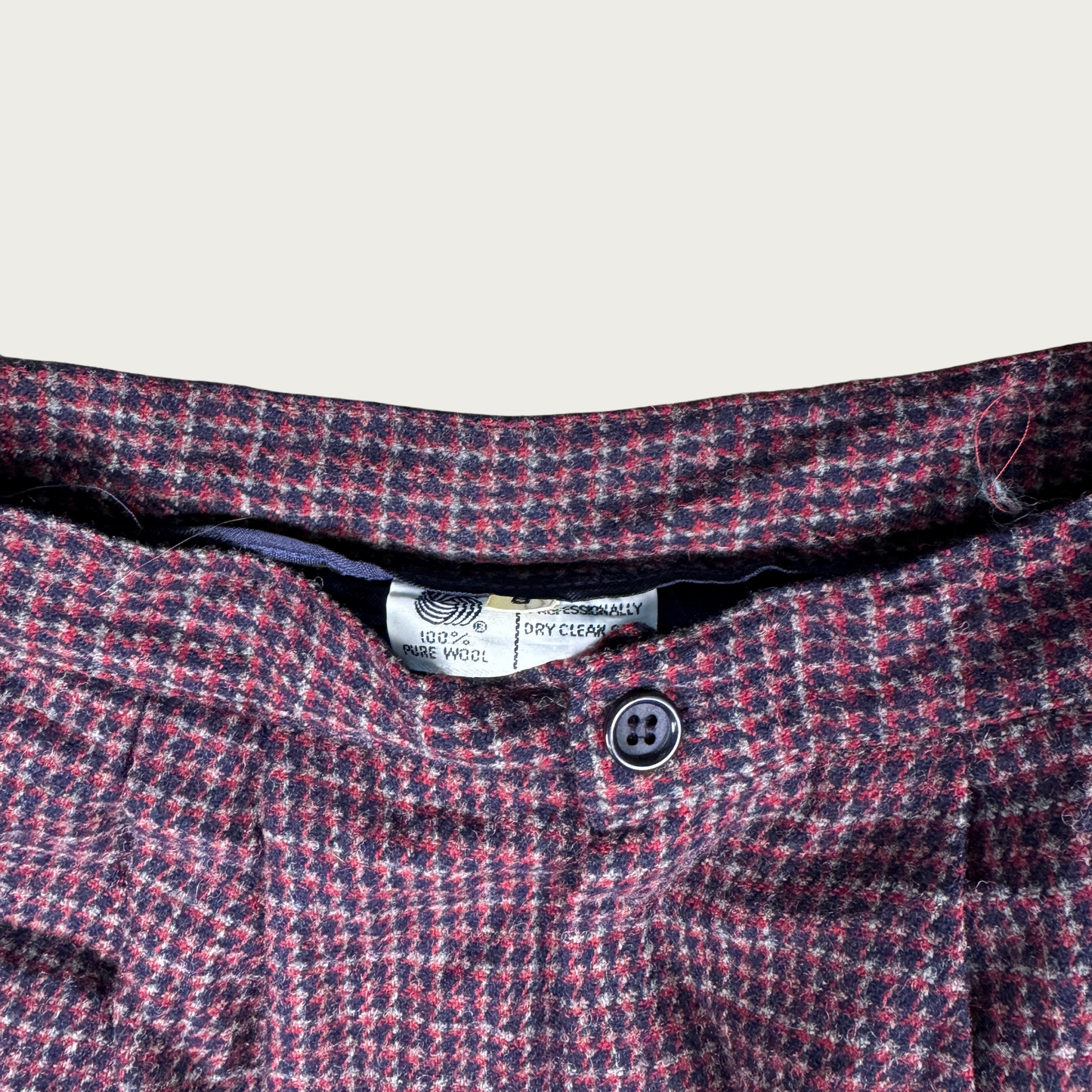 (25") 50s/60s Plaid Wool Pedal Pushers