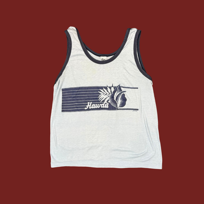 (L) 70s/80s Light Blue Hawaii Tank