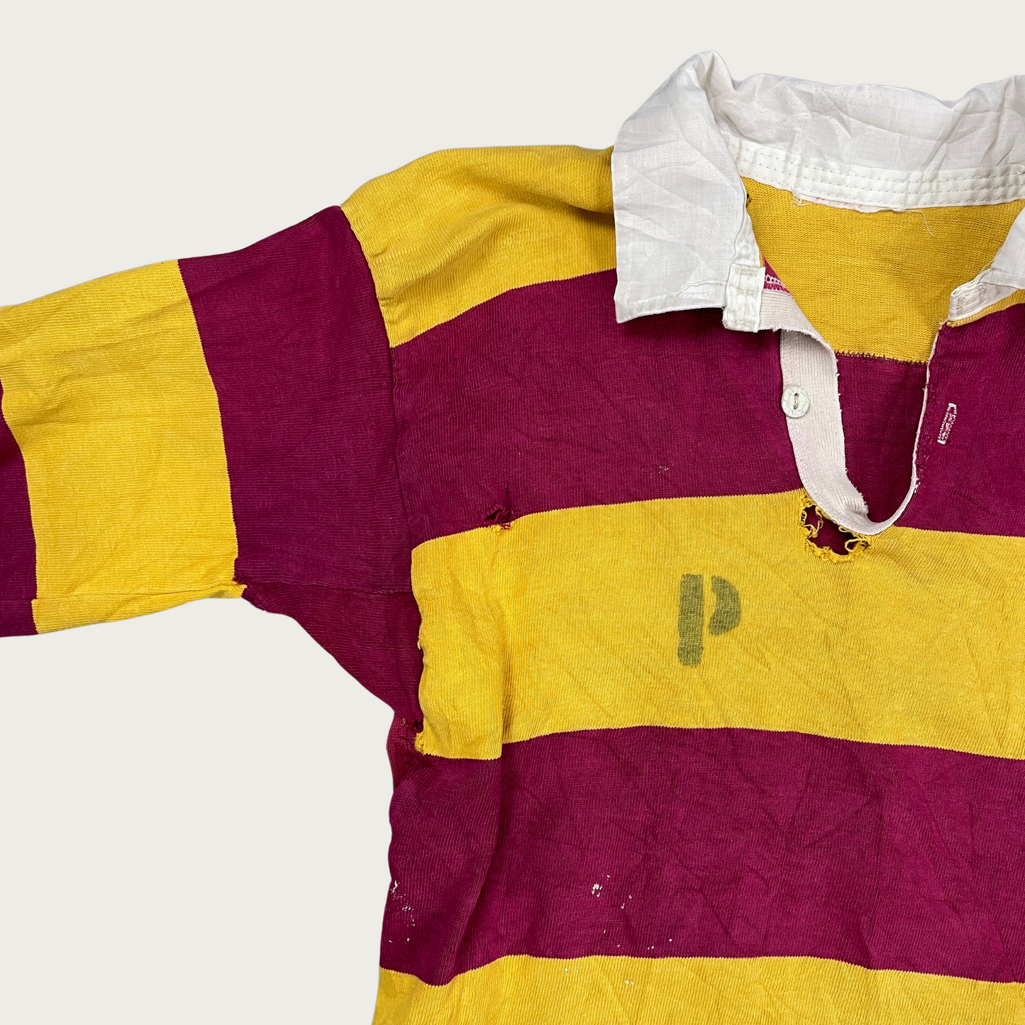 (S) 70s Thrashed Rugby Shirt