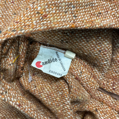 (24") 70s Orange/Brown Woven Tweed Bell Bottoms