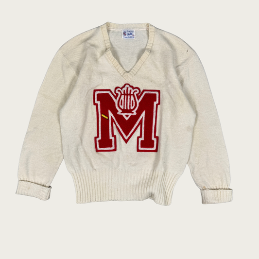 (M) 1960s Orchestra Letterman Sweater