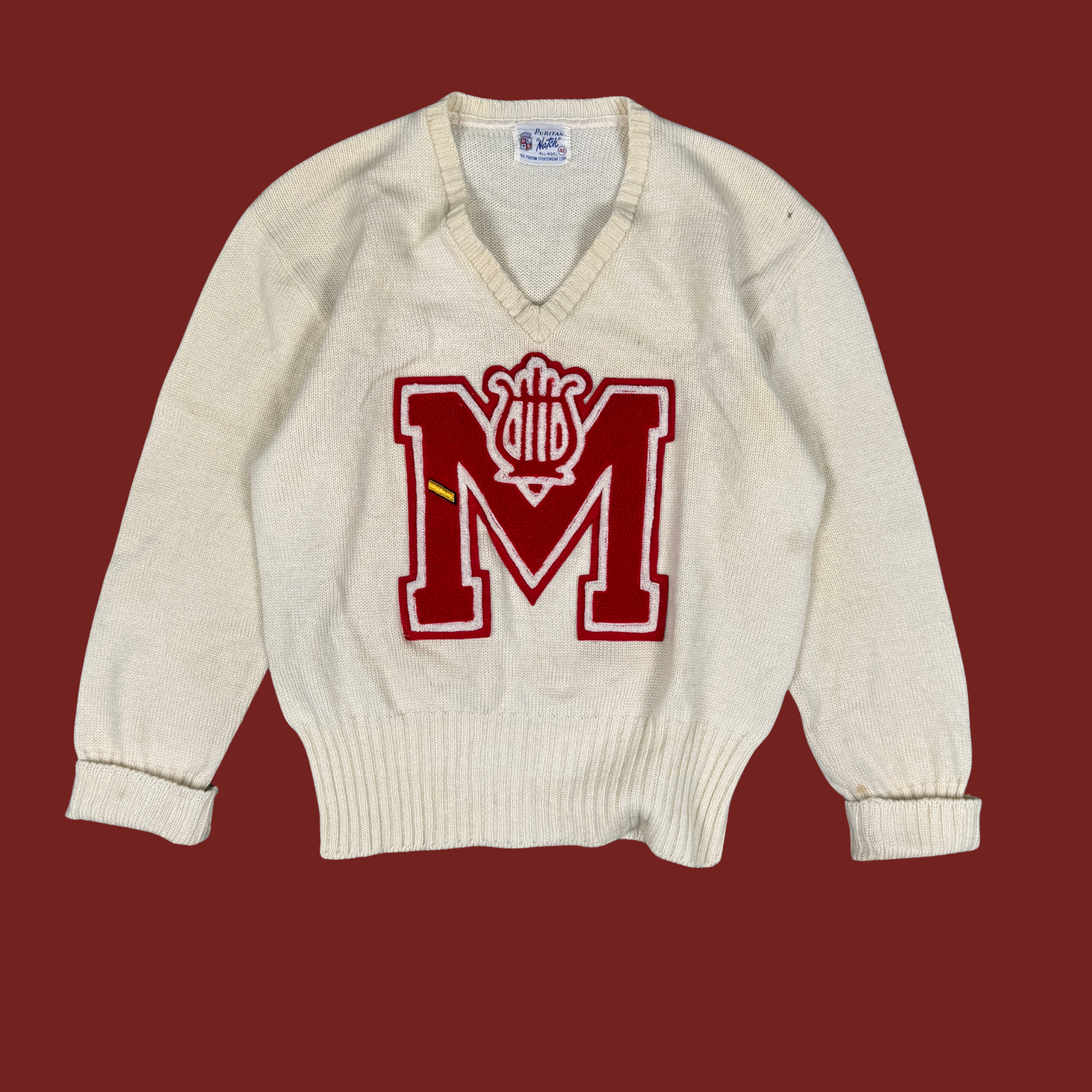 (M) 1960s Orchestra Letterman Sweater