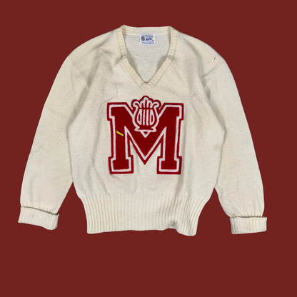 (M) 1960s Orchestra Letterman Sweater
