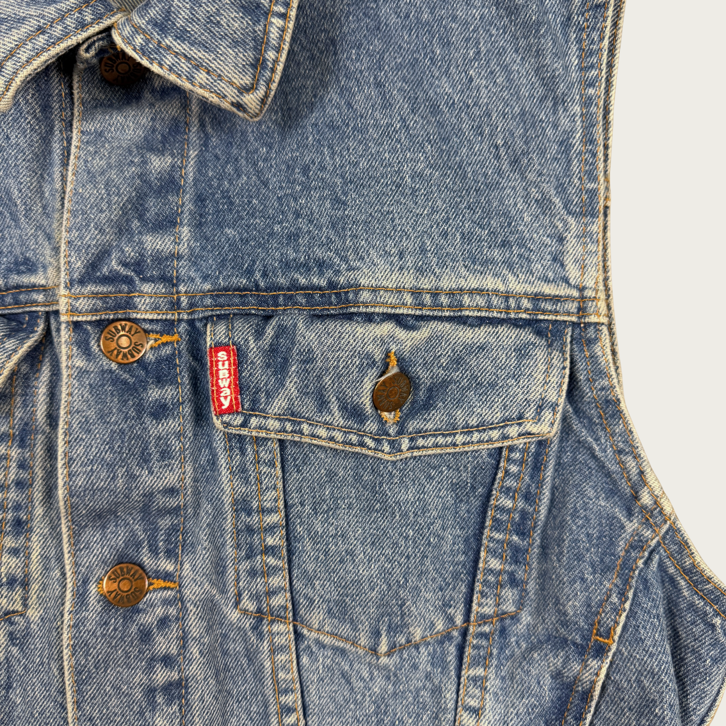 (M/L) Subway Denim Vest