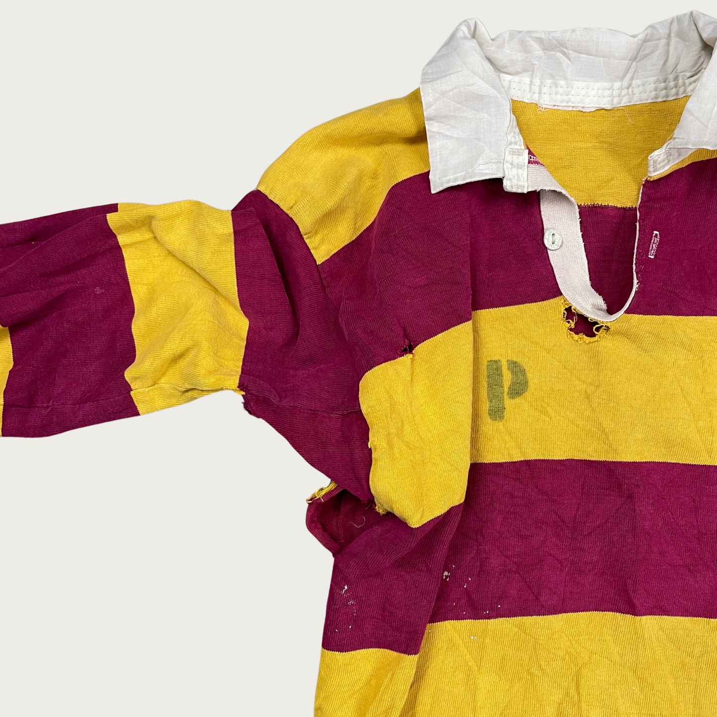 (S) 70s Thrashed Rugby Shirt