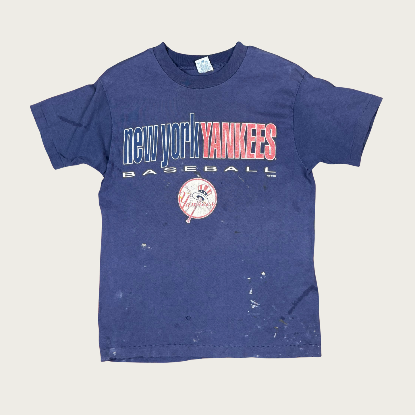 (M) 90s Yankees Distressed Tee