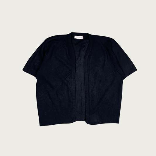 (M) Black Short Sleeve Cardigan