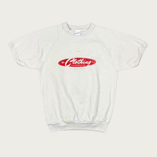 (M) TCW Light Gray Screen Printed Vintage Short Sleeve Sweatshirt