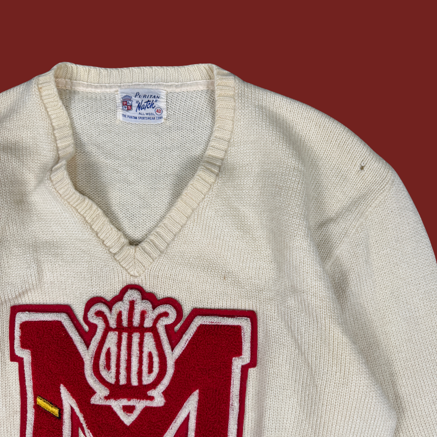 (M) 1960s Orchestra Letterman Sweater