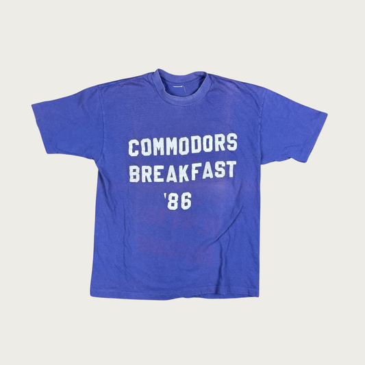 (M) 1986 Commodors Breakfast Tee
