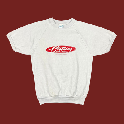 (M) TCW Light Gray Screen Printed Vintage Short Sleeve Sweatshirt