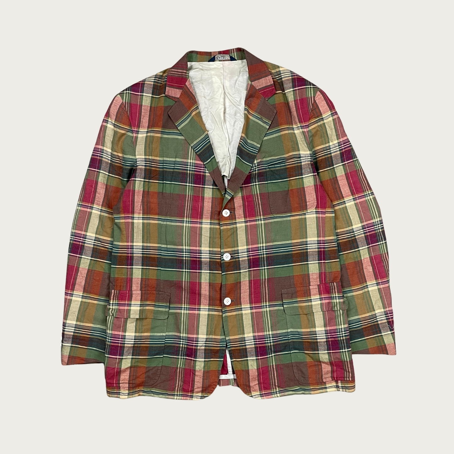 (XL) Ralph Lauren Plaid Linen Blazer