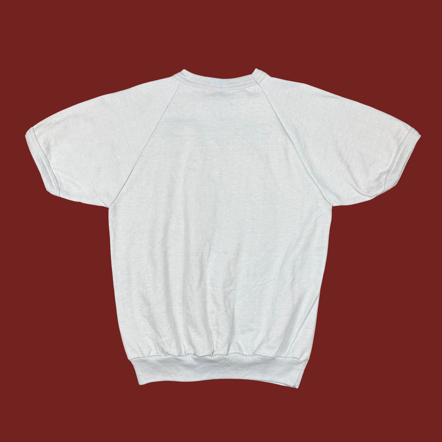 (M) TCW Light Gray Screen Printed Vintage Short Sleeve Sweatshirt