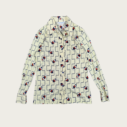 (M) 70s Square Pattern Disco Shirt