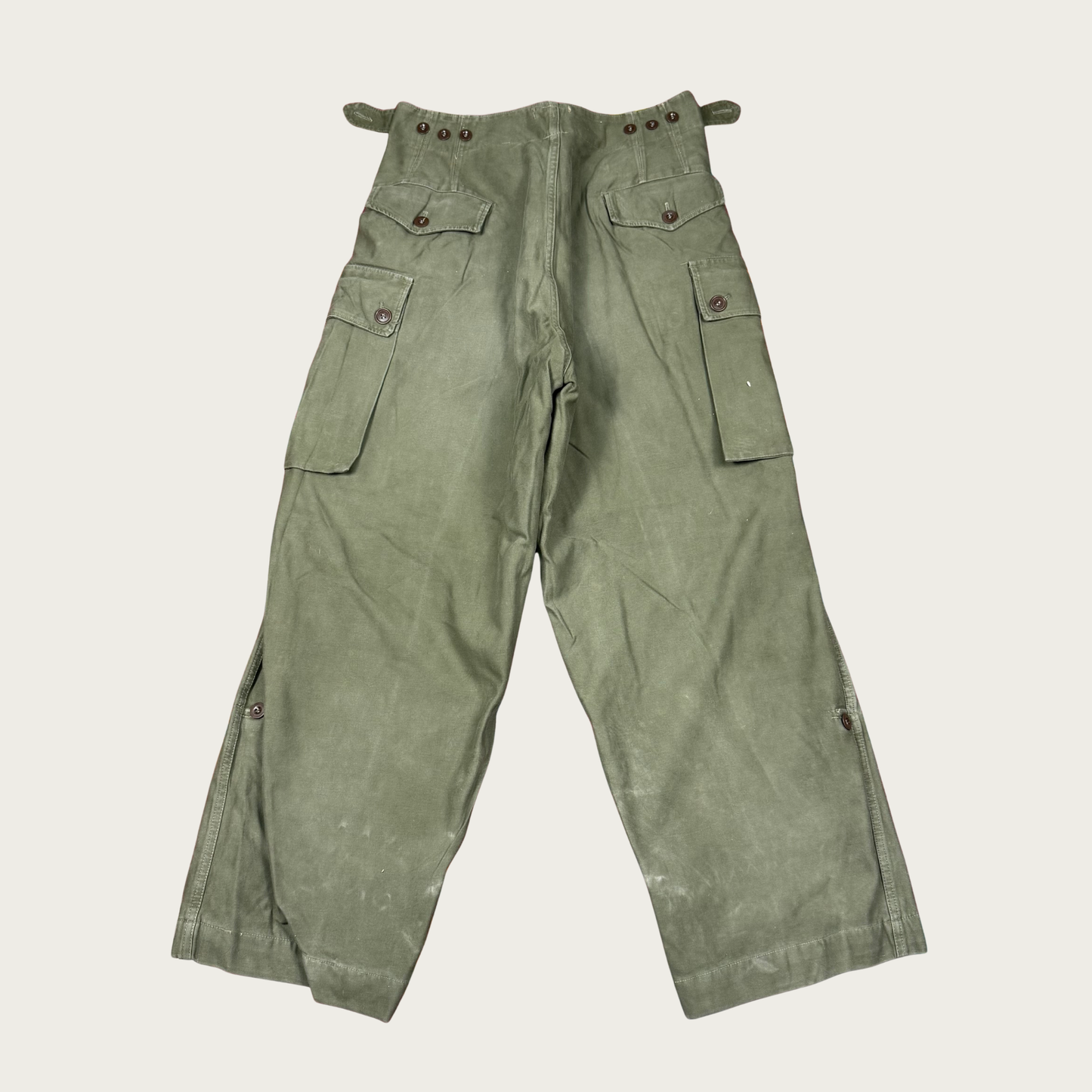 (26"-30") 1950s Dutch Military Field Pants