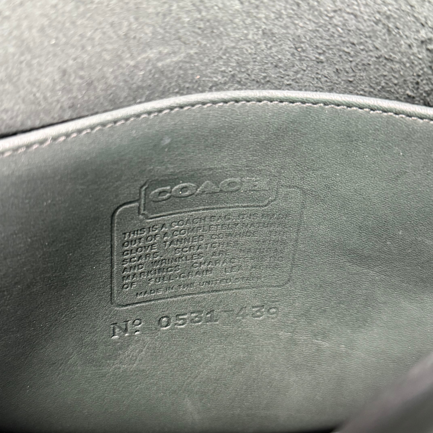 Vintage Coach Green Station Bag