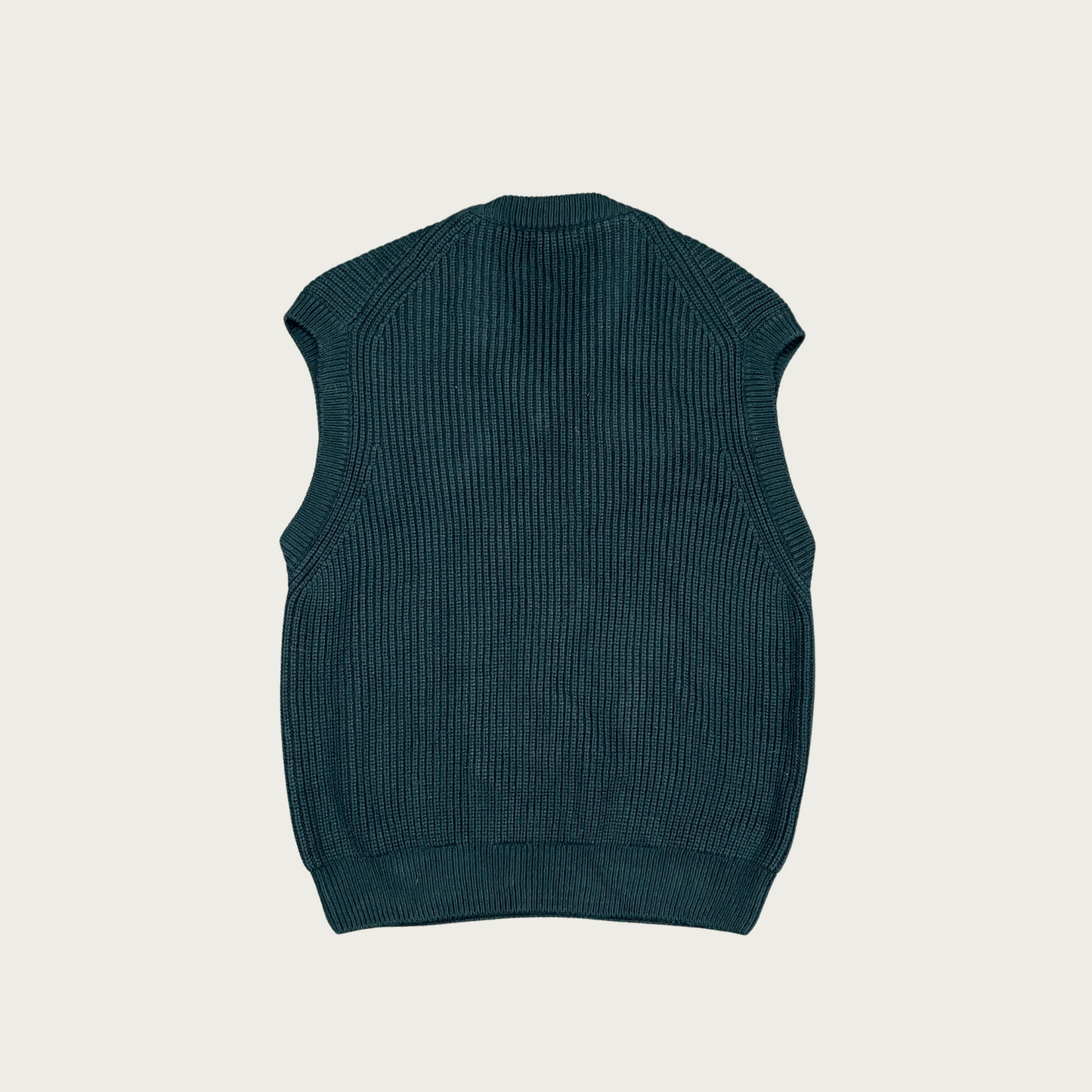 (L) Dark Green Knit Sweater Vest