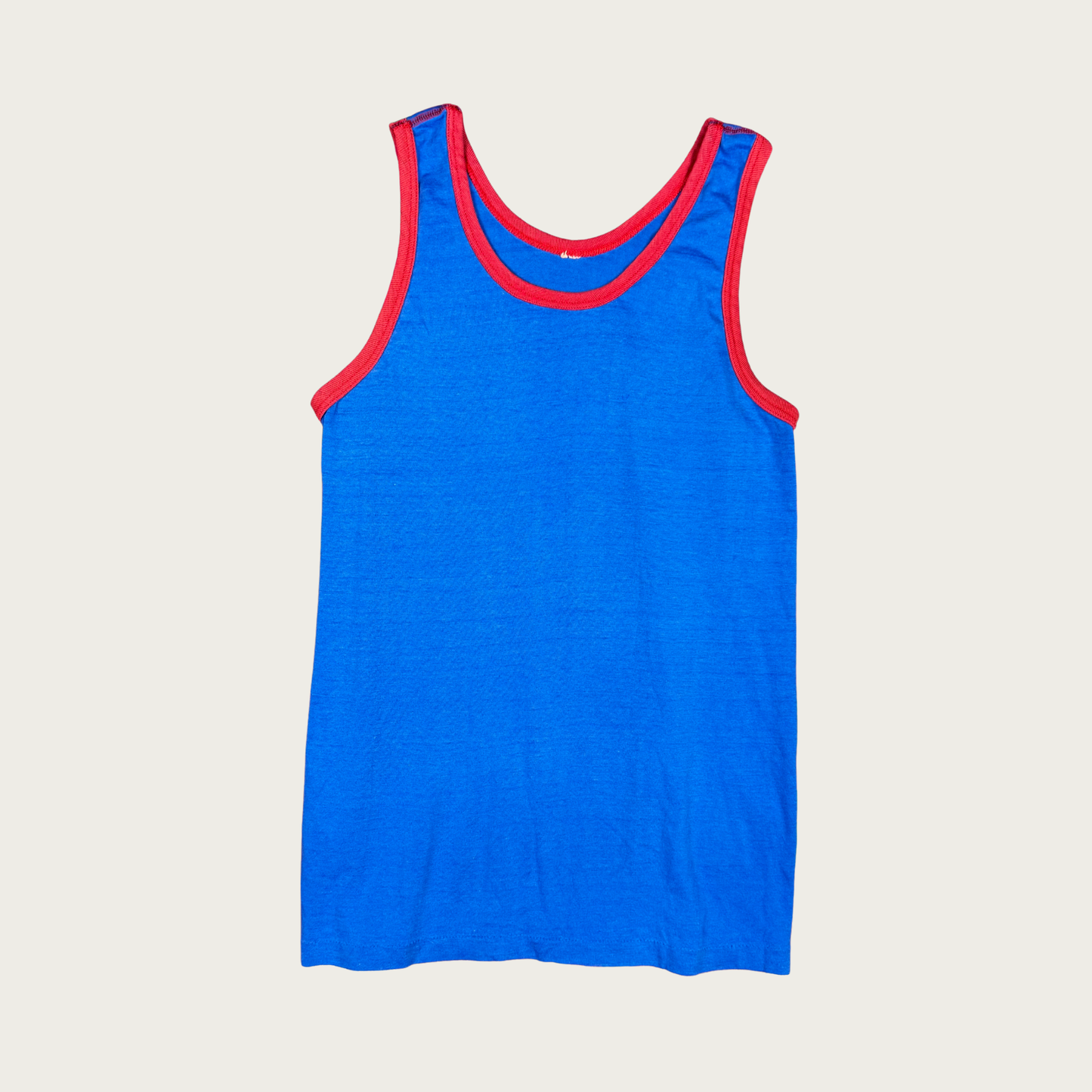 (S/M) 70s/80s Blue/Red Tank Top