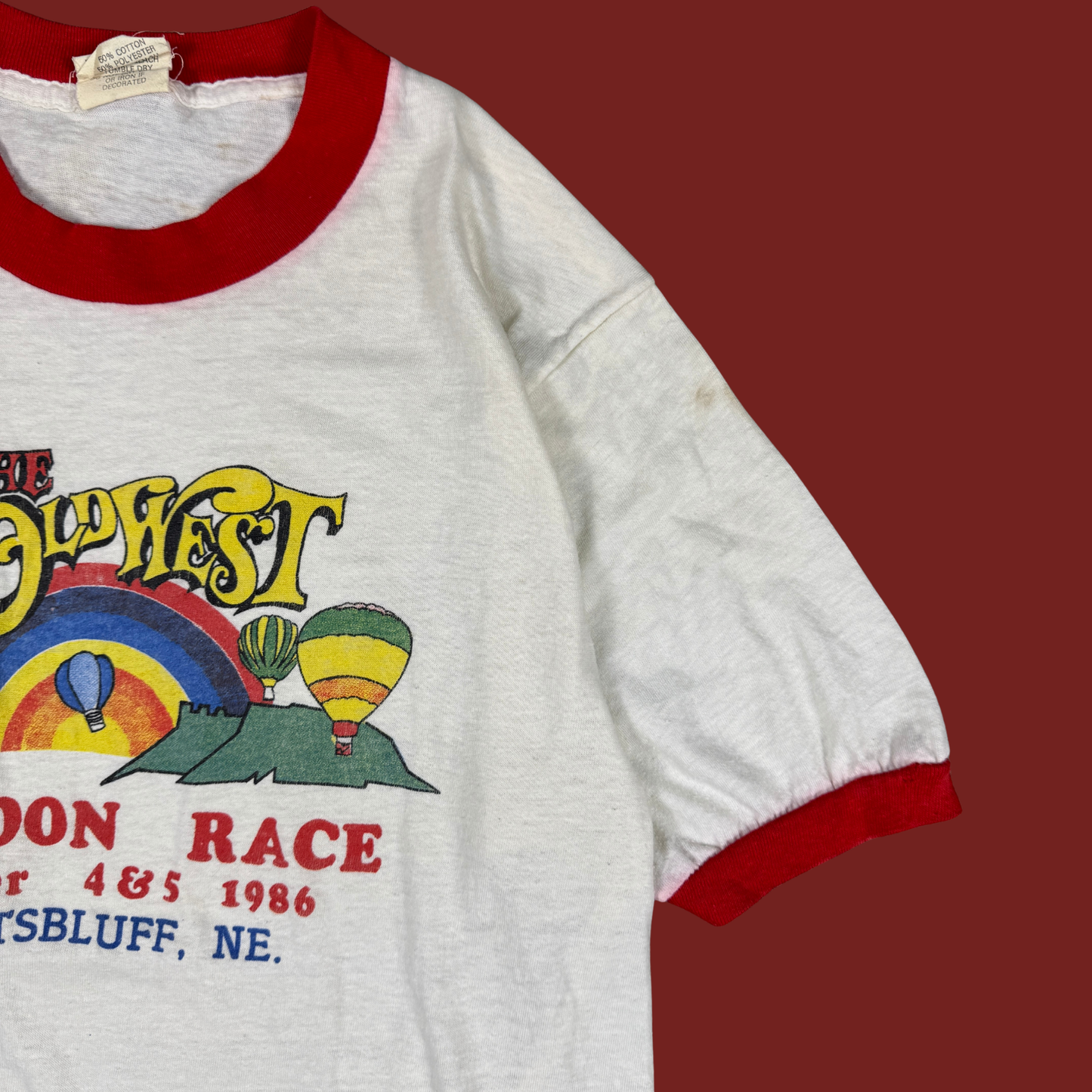 (S/M) 1986 The Old West Balloon Race Ringer Tee