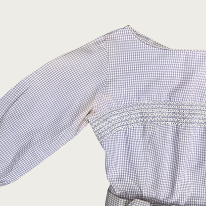 (XS/S) Purple Gingham Tea Dress