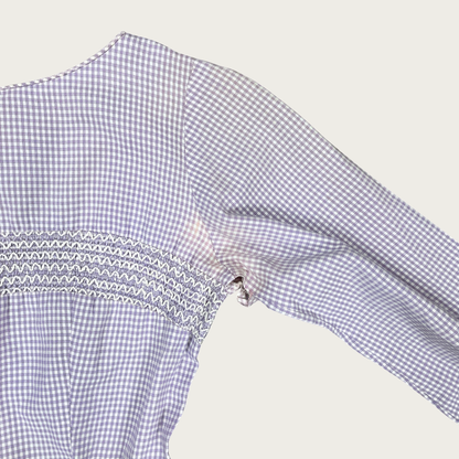(XS/S) Purple Gingham Tea Dress