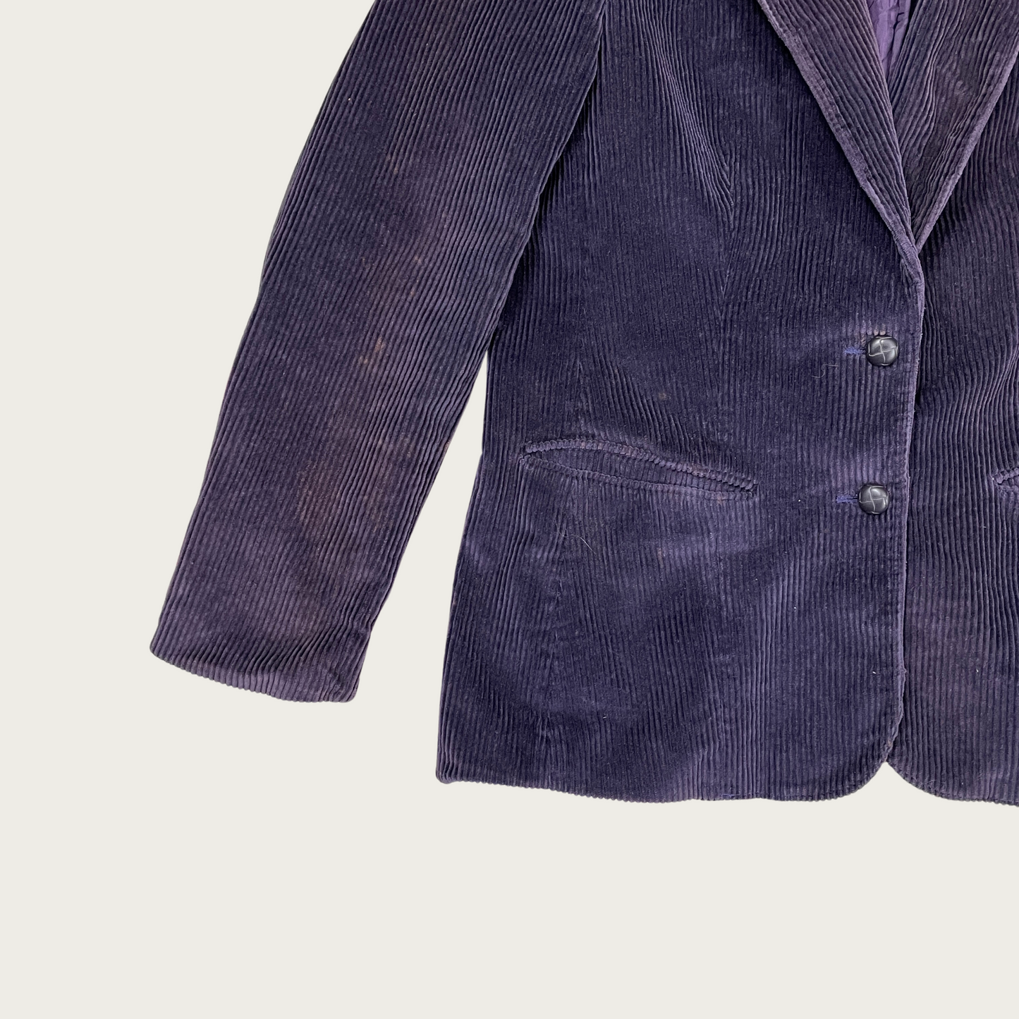 (L) Deep Plum Corduroy Blazer