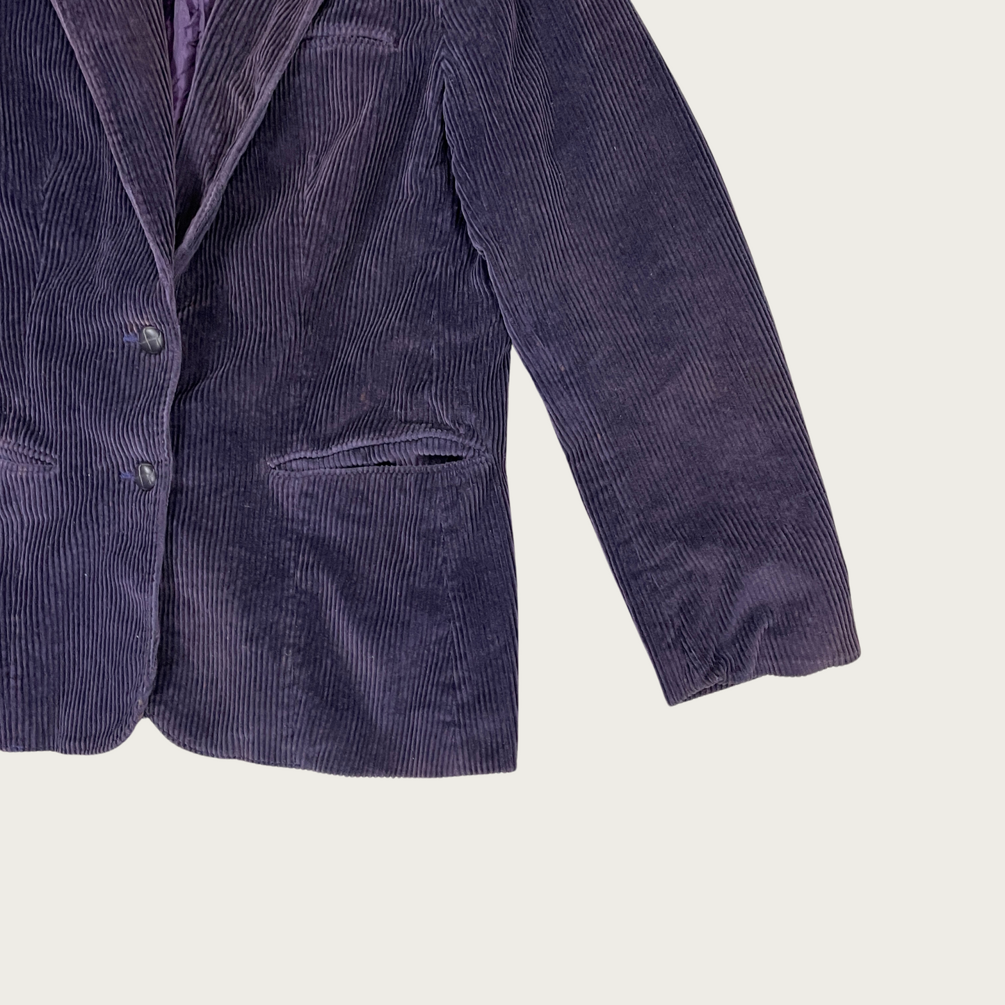 (L) Deep Plum Corduroy Blazer