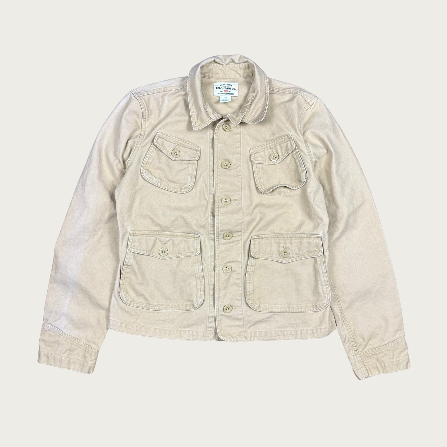 (L) 90s/Y2K Ralph Lauren Tan Jacket