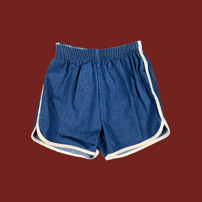 (XS) 70s/80s Denim Athletic Dolphin Shorts