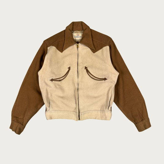 (S/M) 1950s Campus Wool Western Jacket