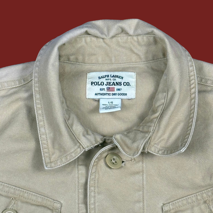 (L) 90s/Y2K Ralph Lauren Tan Jacket