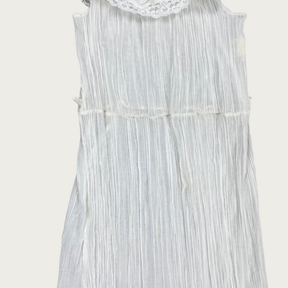 (S/M) White Sheer Gauzy Off The Shoulder Maxi Dress