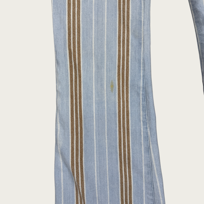 (29") Y2K Low Rise Pinstripe Denim Flares